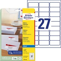 Avery-Zweckform J4792-25 Adress-Etiketten 63.5 X 29.6 Mm Papier Weiß 675 St. ...