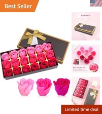 Beautifully Packaged 18 PCS Rose Soap Petals - Perfect Gift for Teens  Moms