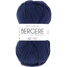 Pelote de laine - Marin - 100% coton bio - 3mm - Tricot et crochet - Bergère de