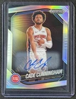 CADE CUNNINGHAM 2024-25 PANINI PRIZM BLACK #8 AUTO SILVER PISTONS