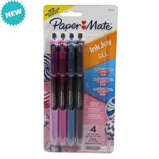 Paper Mate InkJoy Gel Pens Candy Pop Colors Medium 0.7mm Point 4 Count