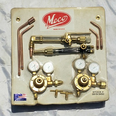 Meco WeldMaster Welding Cutting Torch Set & Tips Rosebud Regulators Made In USA