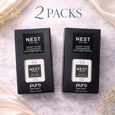 NEST New York Pura Smart Scent Refill 10ml Wild Mint Eucalyptus 2 Pack