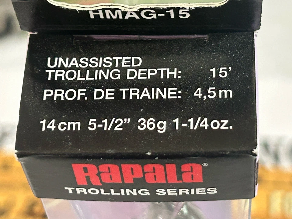 LOTE DE 2 Rapala Husky Magnum HMAG-15 15 cm 36 g 1-1/4 onza color plata pines Foto 3 de 4