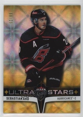 2024-25 Upper Deck Fleer Ultra Stars Gold 2/99 Sebastian Aho #US-49 1g0e