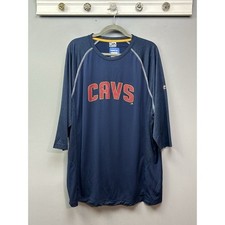 Majestic NBA Cleveland Cavaliers CAVS Raglan 3/4 Sleeve Shirt Men's 2XL Navy Red