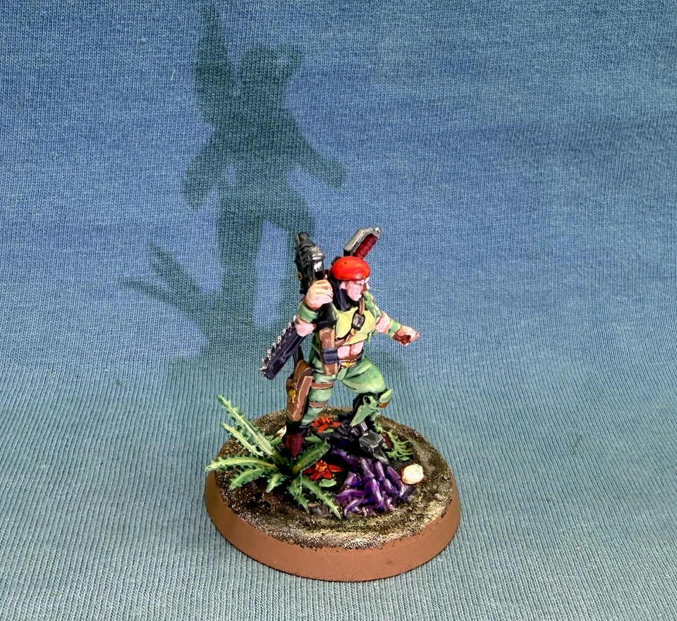 Warhammer 40K painted Astra Militarum Catachan Sergeant Ripper Jackson IG102 - Image 2 of 4