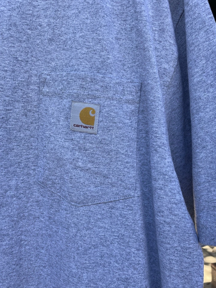 Carhartt NWT Large Tall Gray Loose Fit Heavyweight Short Sleeve Pocket T Shirt - Image 2 of 4