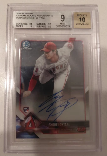 2018 Bowman Chrome Shohei Ohtani #SO Rookie Auto BGS 9 Signed RC Autograph Card