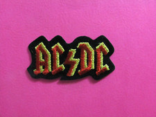 AC/DC VERY SMALL VINTAGE PATCH UK MADE IRON ON LOGO.  VP 5