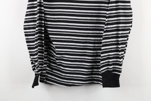 Vintage 90s Streetwear Herren Large Faded Striped Thermo Waffle Knit T-Shirt - Bild 3 von 8