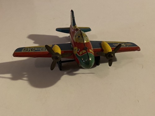Made In Japan Tin Litho B-45 US Air Force twin Engine Military Plane Nice! - Picture 13 of 18