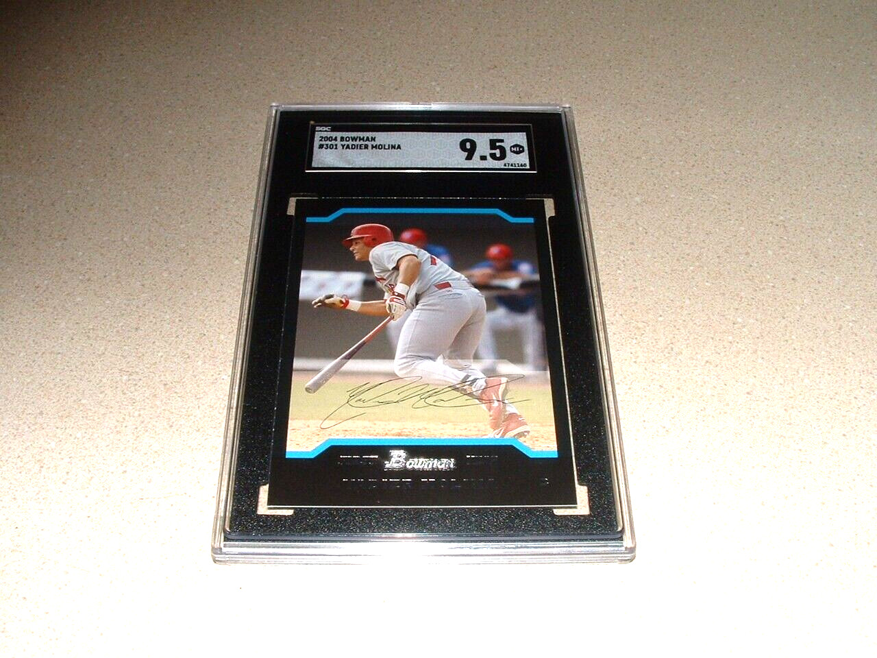 2004 BOWMAN YADIER MOLINA ROOKIE CARD #301 SGC 9.5 MINT+-CARDINALS HOFER