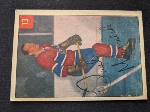 1954-55 Parkhurst Hockey Card # 13 Paul Masnick - Montreal Canadiens (VG)