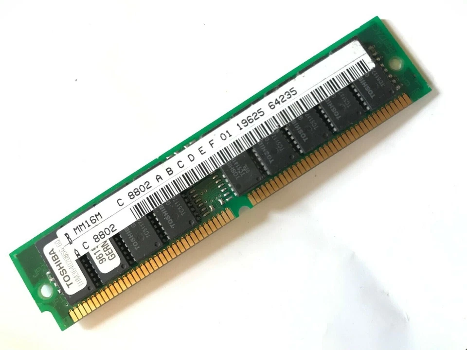 TOSHIBA 16MB 72 PIN 60NS EDO SIMM MEMORY MODULE THM364020BSG-60 fcb10.5 - Image 2 of 2