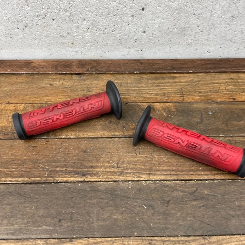 ODI Intense Grips Old School BMX Mountain Bike MTB Bicycle Red Dual Compound - Picture 4 of 12