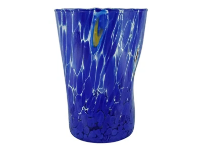 Murano Glass Drinking Tumbler Blue Millefiori