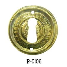Keyhole Cover Victorian  Stamped Brass Key Hole Cover Antique Escutcheon Style 