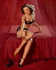 GIL ELVGREN Pin-Up Poster or Canvas Print "I'm Not Shy" #75