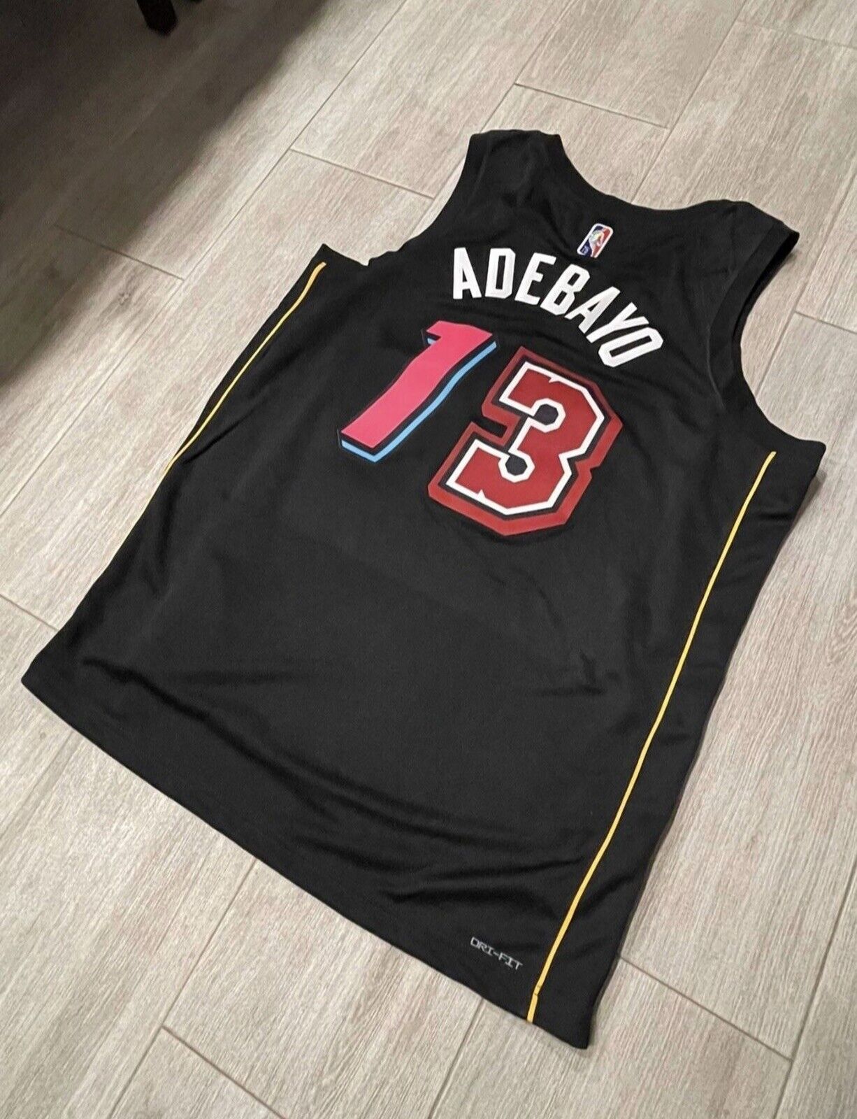 Bam Ado Nike Miami Heat Mashup Black Swingman Jersey Custom