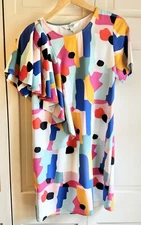 CROSBY By Mollie Burch Jeni Dress Arcade Medium MSRP $198+ Ruffle Accent