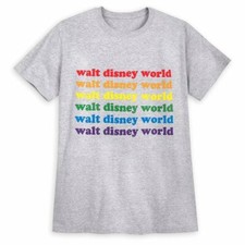 Rainbow Pride Disney Collection Walt Disney World Gray Shirt For Adults Unisex