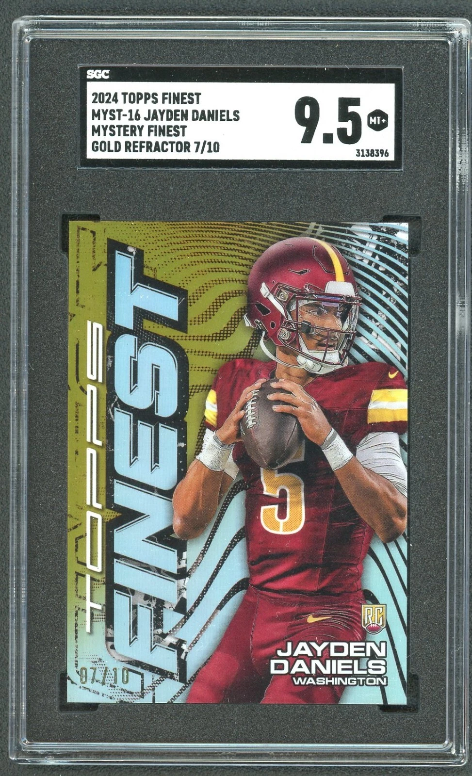 Jayden Daniels Topps Finest Mystery Finest #MYST16 Gold Refractor
