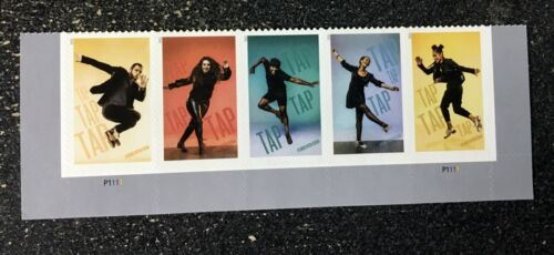 2021USA #5609-5613 Forever Tap Dance - Bottom Plate Block Strip of 5 mint - Picture 1 of 1