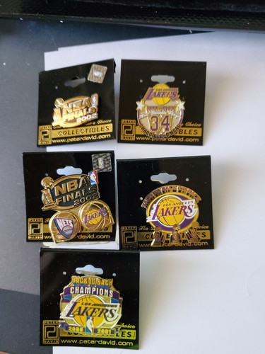 Lot of 5 Vintage LA Lakers Lapel Pins – Peter David NBA Collectibles - Picture 7 of 9
