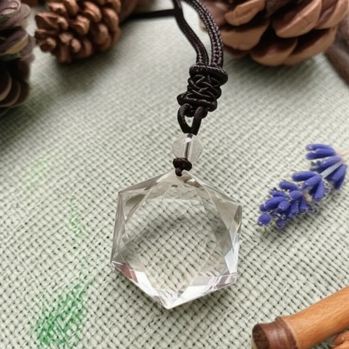 Clear Quartz Crystal Hexagram Pendant Healing Women Men Amulet Necklace Gift - Picture 11 of 20
