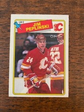 1988-89 O-Pee-Chee Set Break OPC #243 Jim Peplinski - Calgary Flames NRMT