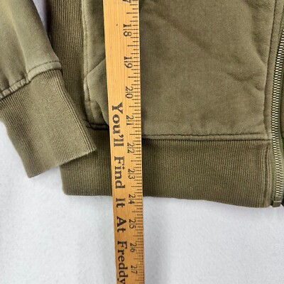 Savvi Sweatshirt Womens L Brown Full Zip Hooded Thick Soft Scuba