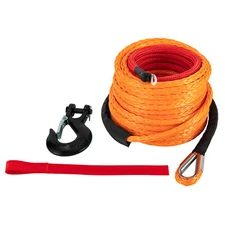 3/8"x 60FT Synthetic Winch Rope Line Recovery Cable 19854 LBS for UTV Jeep Winch