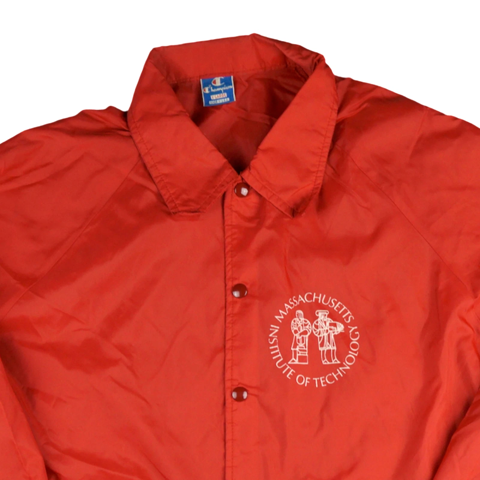 Giacca vintage MIT anni 70 XL Champion Snap Coach Massachuse Institute tecnologia