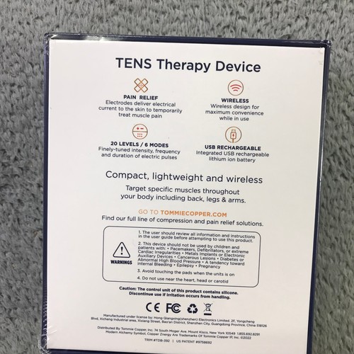 Tommie Copper TENS Therapy Device Pro-Grade Pain Relief Wireless Rechargeable - Picture 6 of 7