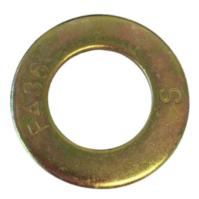 RED BOAR CHAIN 7/16" Grade 8 F436 SAE Alloy Flat Washers Yellow Zinc Plated QTY 100