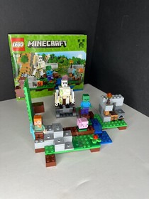 LEGO 21123 Minecraft "The Iron Golem" 100% COMPLETE w/ Instructions & Minifigs