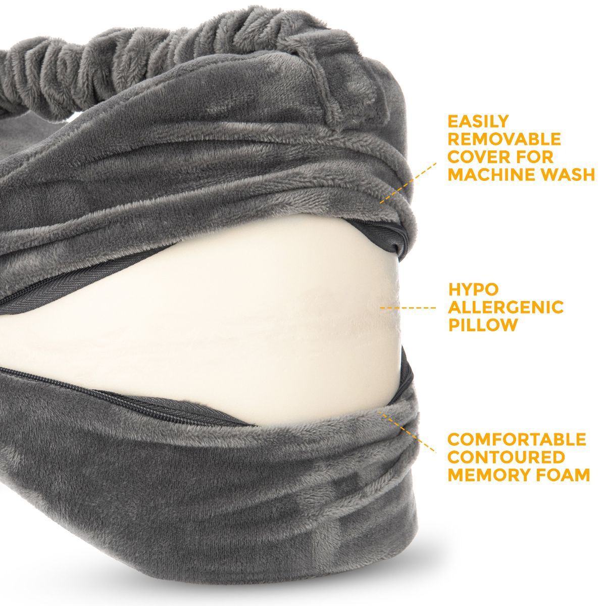 LIVIVO Ca1861 Orthopaedic Foam Pillow Grey for sale online eBay