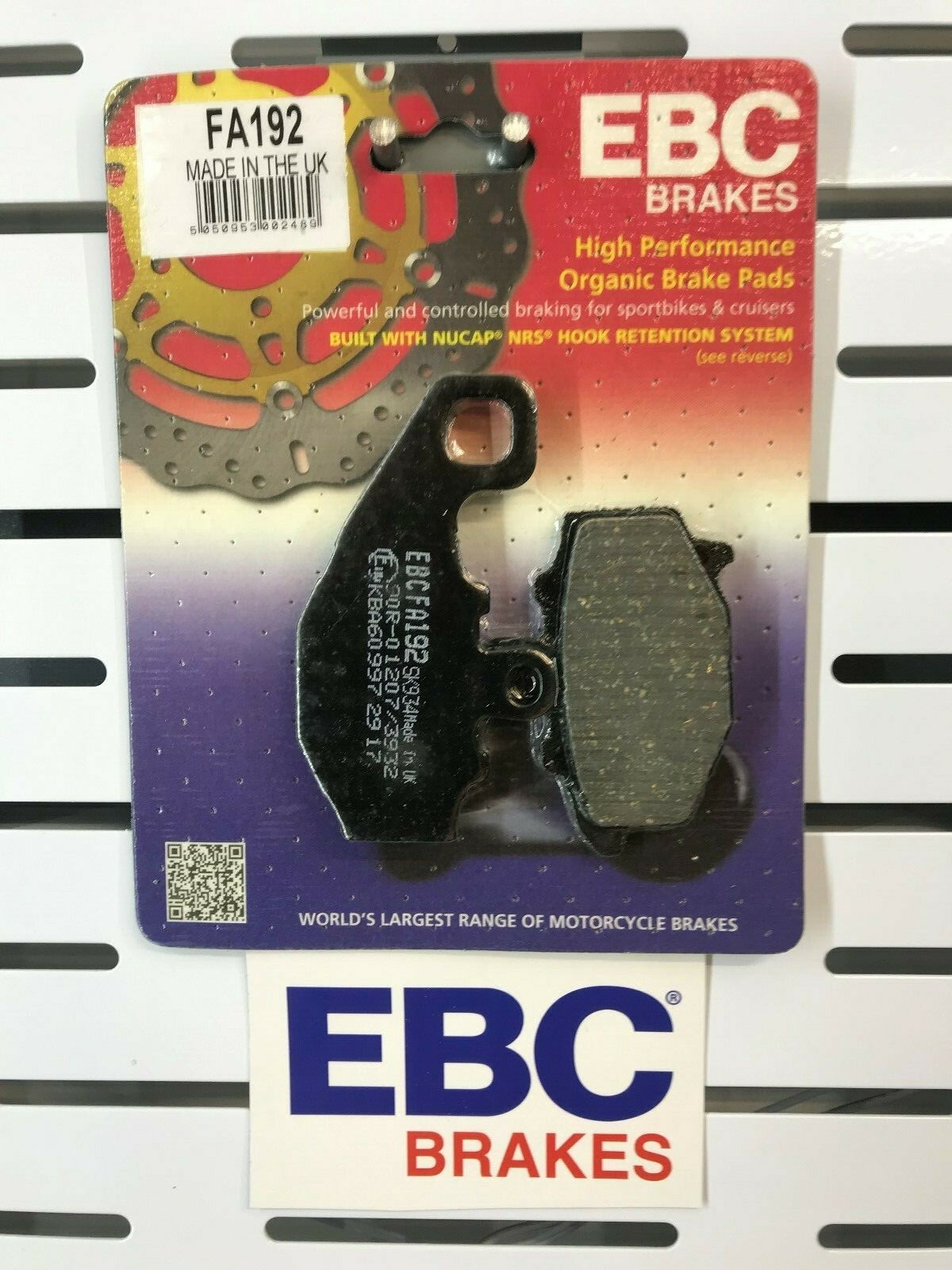 KAWASAKI ZZR600 REAR BRAKE PADS 1993 to 2005 EBC FA192