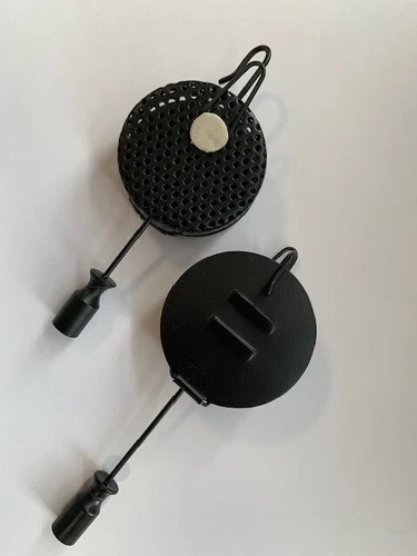 2 x MATT BLACK MEDIUM  BAIT DROPPERS  55mm DIA