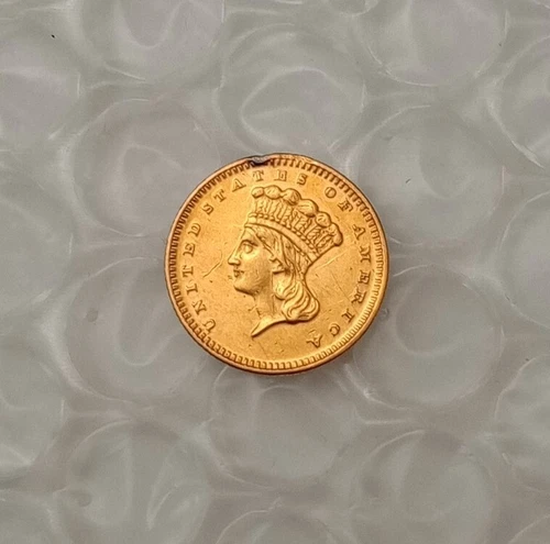 USA $1 Dollar. Large Indian Princess Head 1873. One Dollar Gold Coin. Type 3. MS