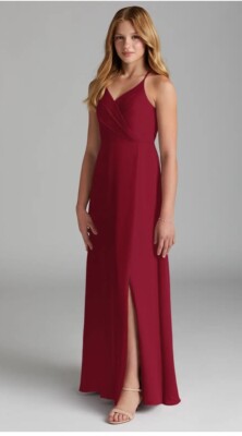 princess polly baby blue dress Azazie Davis $69 Junior Bridesmaid Dress Red Burgundy Prom Wedding Size A16
