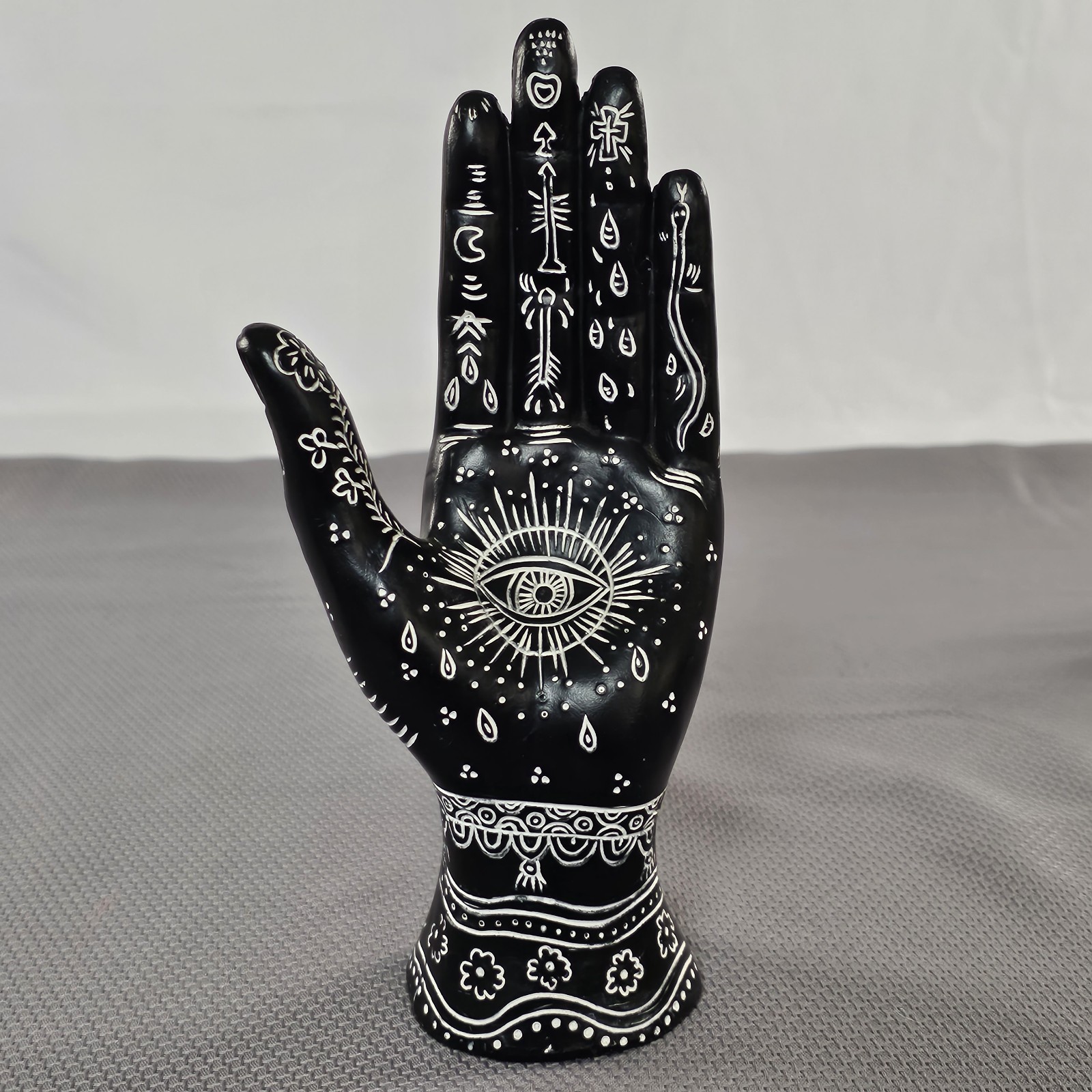 Hand Hamsa Evil Eye Astrology Spiritual Art Decoration Jewelry Holder 9