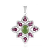 Cavill SilberanhäNger 925 Sterling Jade Rhodolith 4,36Ct Oval Damen