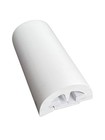 D Rubber Rubbing Strake Bump Fender 53mm Base White with the Track 10 Metre Roll