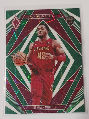 2023-24 Panini Phoenix Donovan Mitchell */175 Paragon Green Lazer #1 Cavaliers