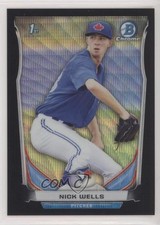 2014 Bowman Draft Chrome Black Wave Refractor Nick Wells #CDP89 8i5