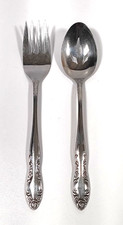 Vintage Northland Stainless Japanese Flatware Serving Fork and Spoon