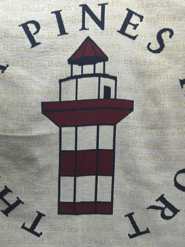 Vintage The Sea Pine Resort Throw Blanket Light House Coastal Tapestry Rare Read - Image 2 of 4