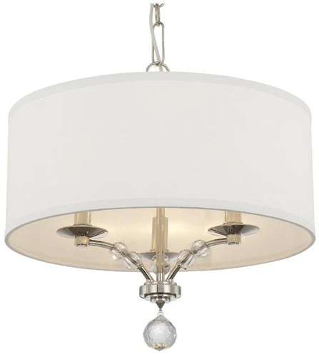 Crystorama Mirage 18" Wide Polished Nickel 3-Light Pendant - Picture 2 of 6